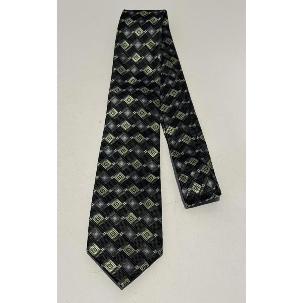 Mens Christian Aujard Liberte Paris Tie Square Pattern